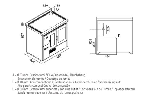 ENRICA PLUS - Pelletskomfyr - Bilde 5