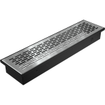 Kratki Gulvrist 9×40 cm – Polert sølv